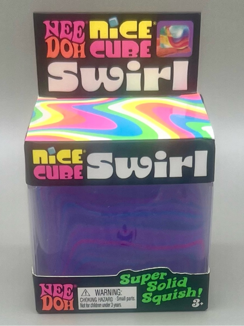 Authentic NEEDOH Nice Cube Swirl ~ Purple/Blue/ Pink 💜💙🩷 Super Solid Squish NEW